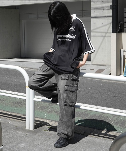 tシャツ 25SS 襟付き半袖サッカーTシャツ ユニフォームライク メンズ