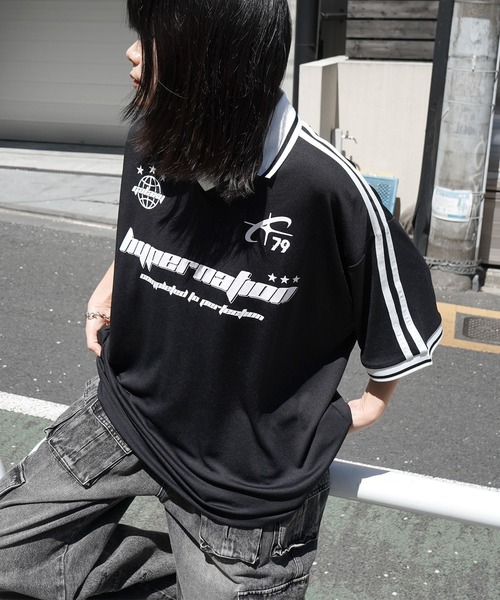 【希少】サッカー ユニフォーム イギリス 半袖 Tシャツ リバーシブル tシャツ サッカーユニフォームデザイン ポロネック半袖Tシャツ