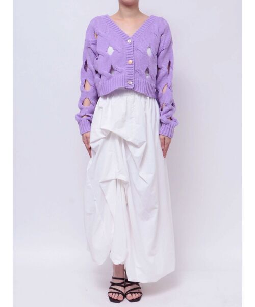 dazzlin♡パープルカーディガン dazzlin（ダズリン） カーディガン スリットケーブルニット