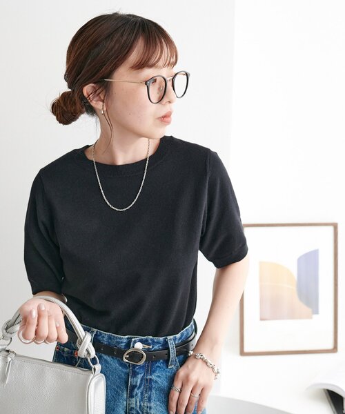 ニット セーター モチモチ半袖プルオーバー「WEB限定カラーあり」 レディース | Discoat | 21