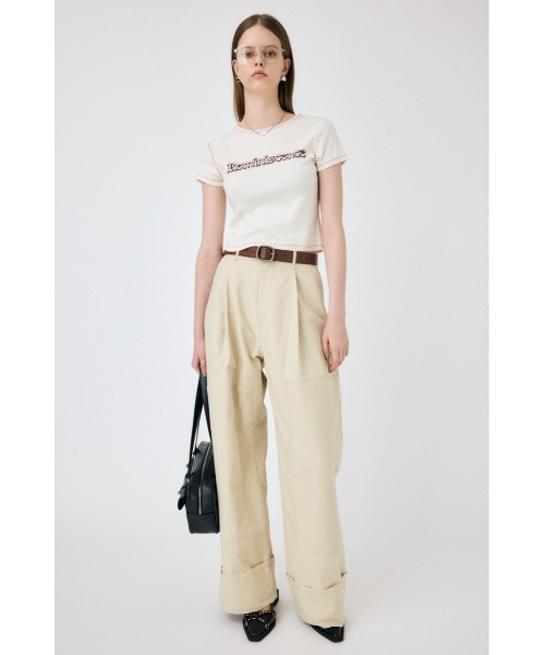 MOUSSY tシャツ CONTRAST STITCH Tシャツ レディース : ZOZOTOWN