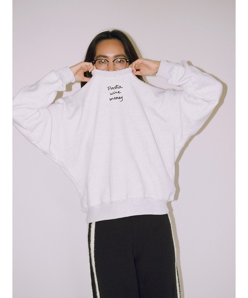 null.（ヌル） トレーナー スウェット PASTA LOGO クルーネック