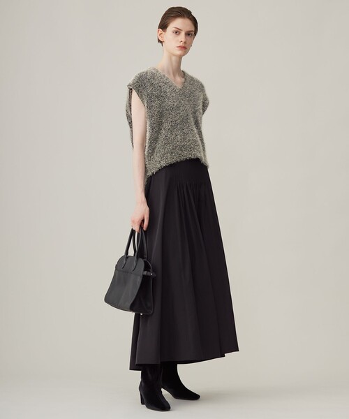 icb 24AW 【洗える】 エステルメモリータフタ ロングスカート 美品 ICB（アイシービー） ロング スカート 「洗える」 エステルメモリー