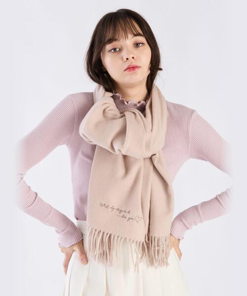 To b. by agnes マフラー ストール ウールカシミヤ混ストール