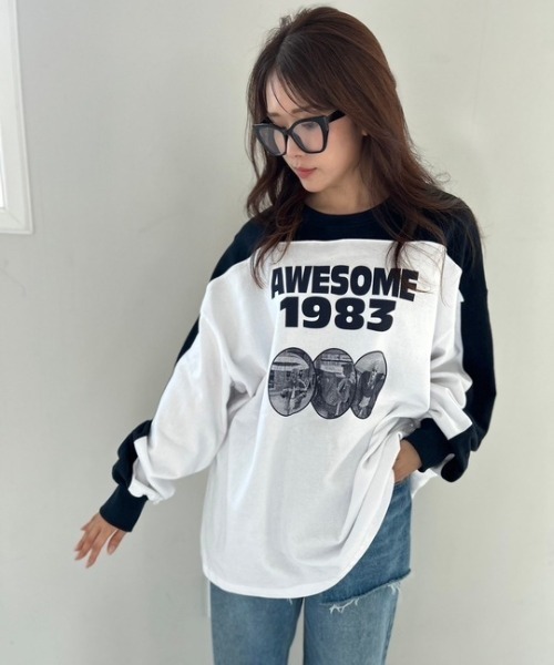 トレーナー スウェット ipugo/イプゴ 1983ロゴオーバーサイズ スウェット レディース メンズ ipugo トレーナー スウェット ipugo/イプゴ 1983ロゴオーバー