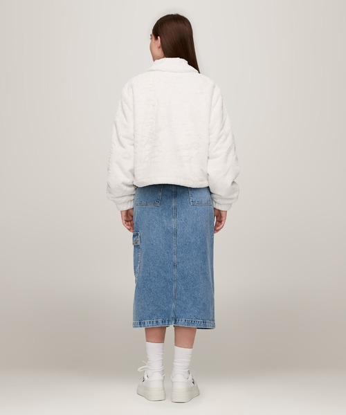 TOMMY JEANS ブルゾン アウター フェイクファージャケット レディース 