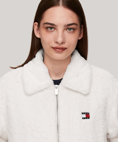 TOMMY JEANS ブルゾン アウター フェイクファージャケット レディース 