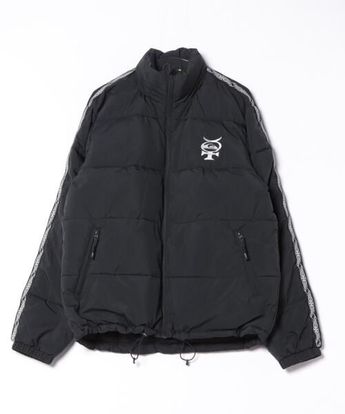 Quiksilver フード付きダウンジャケット XL 黒・グレー Quiksilver フード付きダウンジャケット XL 黒・グレー