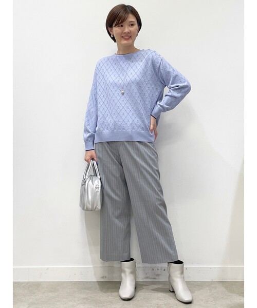 KNOW8 レース付きストライプワイドパンツ 楽天市場】ストライプ ワイド パンツ（パンツ｜ボトムス