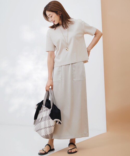 【美品】23区 メッシュ トートバッグ ホワイト2way Oggi3月号掲載】メッシュ スクエア トートバッグ / 23区