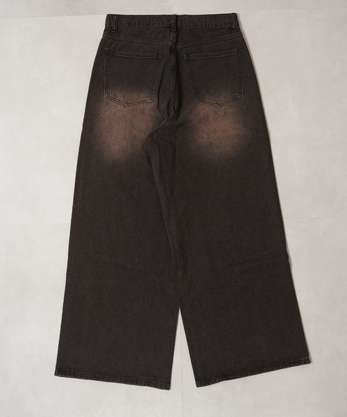 ジーンズ オーバーダイ ダブルニー バギーデニムパンツ / Overdyed