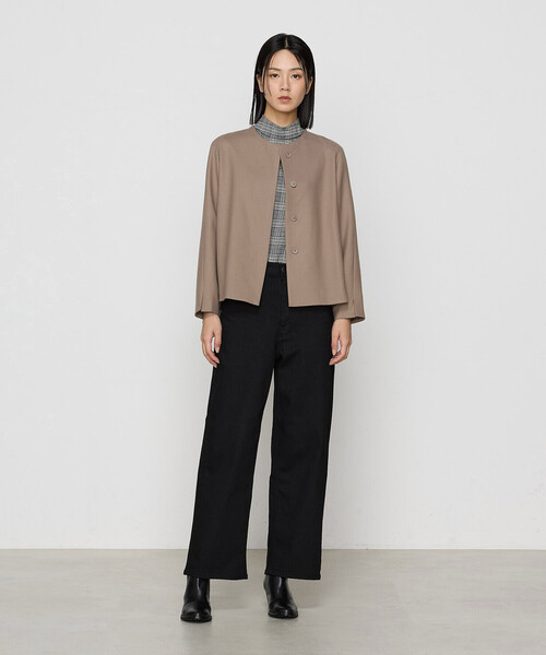 KIYOKO TAKASE ノーカラージャケット trim_fce_item657e56b2b222a.jpg