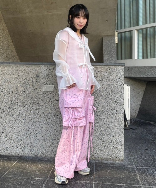 Candy Stripper ブラウス シャツ SHEER SAILOR レディース