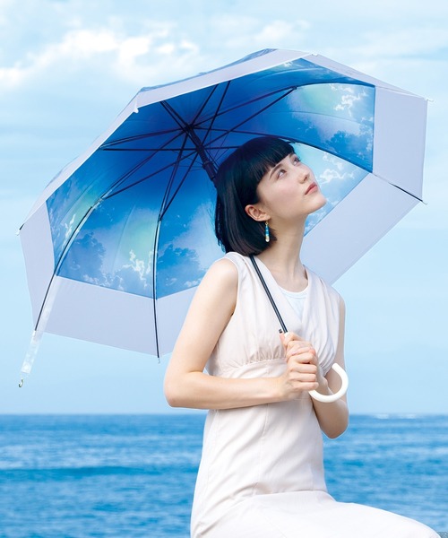 Wpc. 傘 「ビニール傘」地球屋×Wpc.空色アンブレラ 雨傘 長傘