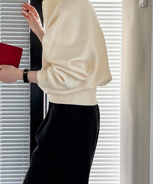 SUWDEE トレーナー スウェット half zip sweat pullover レディース