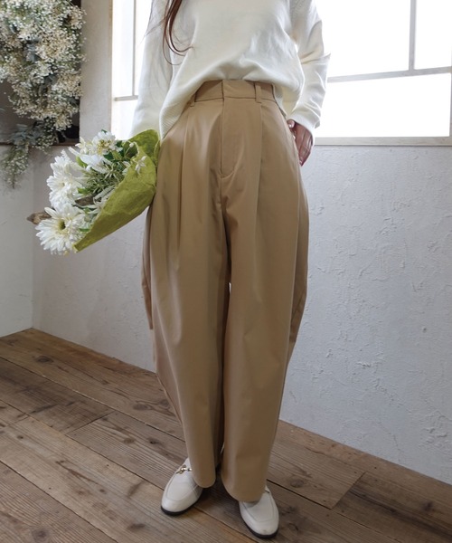 CORNERS（コーナーズ） チノパン ツイルサイドタックコクーンパンツ