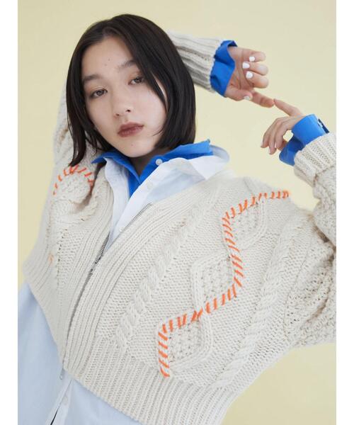 KBF（ケービーエフ） ニットカーディガン FREE アイボリー レディース