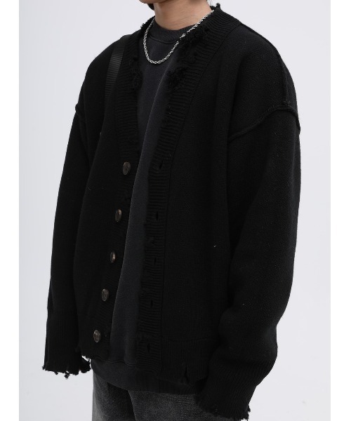 「MASONPRINCE」 ニットカーディガン S ブラック メンズ_画像6