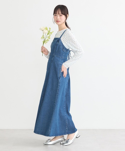 and mary アンドマリー サイドレースアップ デニムワンピース and mary アンドマリー サイドレースアップ デニムワンピース