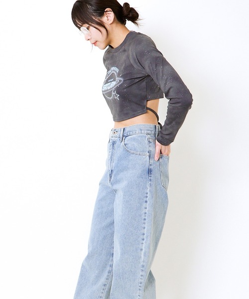 tシャツ テトロン×コットンラメブロードストラップシャツ レディース REAL STYLE（ファッション） シャツ レディース 長袖 ストライプ