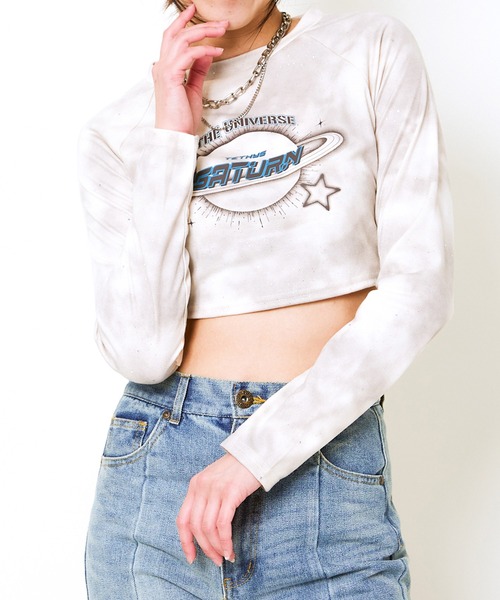 tシャツ ラメ宇宙柄トップス レディース : ZOZOTOWN Yahoo!店
