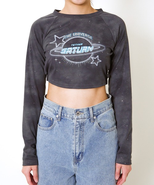 tシャツ ラメ宇宙柄トップス レディース : ZOZOTOWN Yahoo!店