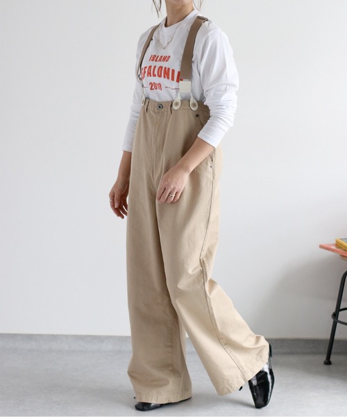 cepo パンツ サスペンダーツイルワイドパンツ「低身長 / 高身長