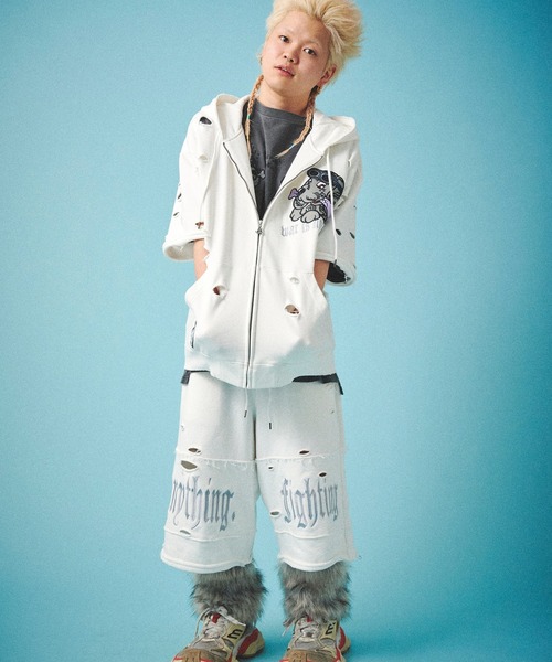 GALFY（ガルフィー） パーカー GALFY-闇に染まりし反戦半パーカー