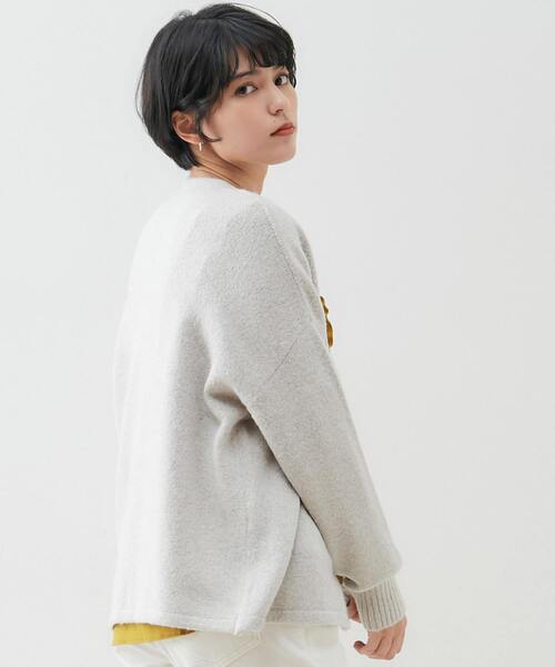 「MELROSE claire」 ニットカーディガン FREE ブラウン レディース_画像5