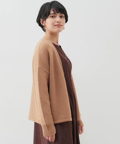 「MELROSE claire」 ニットカーディガン FREE ブラウン レディース_画像7