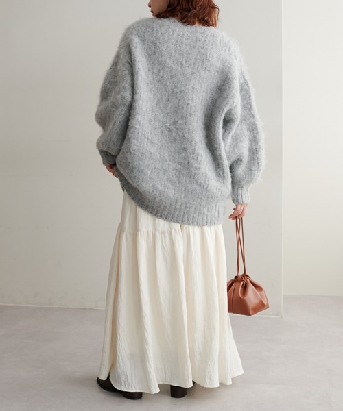 「DISCOAT」 ニットカーディガン FREE ベージュ レディース_画像7