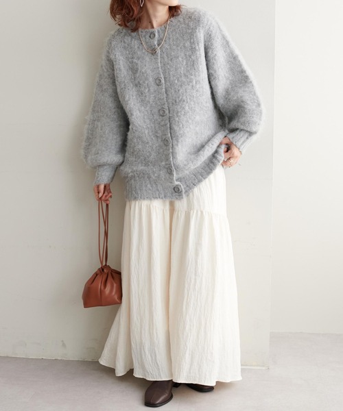 「DISCOAT」 ニットカーディガン FREE ベージュ レディース_画像8