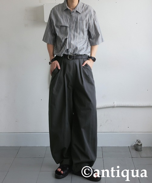 antiqua パンツ リネンサーカスパンツ レディース メンズ