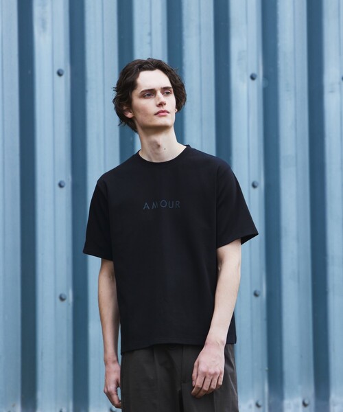 ABAHOUSE GRAY tシャツ 「AMOUR」ベアポンチ ロゴ 半袖Tシャツ メンズ