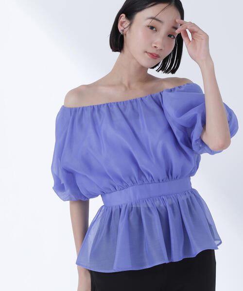 NATURAL BEAUTY BASIC ブラウス シャツ 「美人百花掲載」シアー