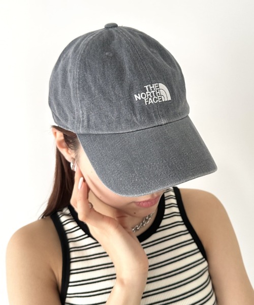 THE NORTH FACE グレー キャップ サイン入り THE NORTH FACE キャップ 帽子 国内未発売 FACE(ザ・ノース