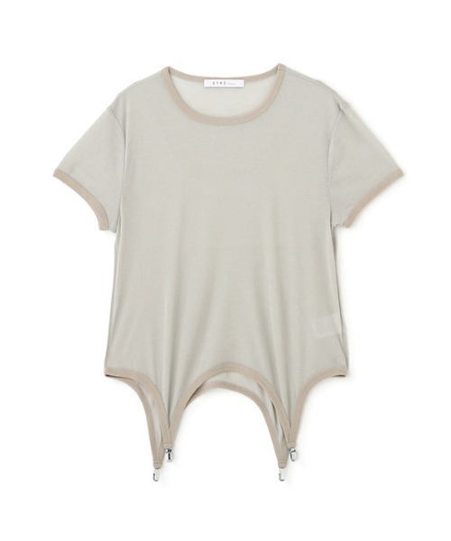 ETRE TOKYO tシャツ ガーターディテールリンガーTee レディース