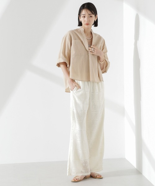 NANO universe（ナノ・ユニバース） パンツ サイド切り替えレース