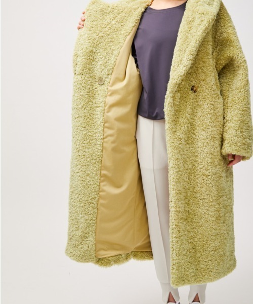 「NERGY」 チェスターコート FREE イエロー レディース_画像9