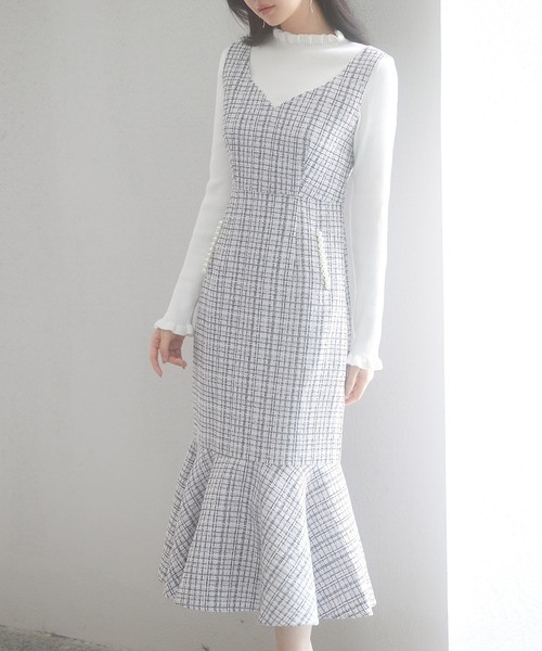 「SAISON DE PAPILLON」 サロペットスカート L ライトブラウン レディース_画像5