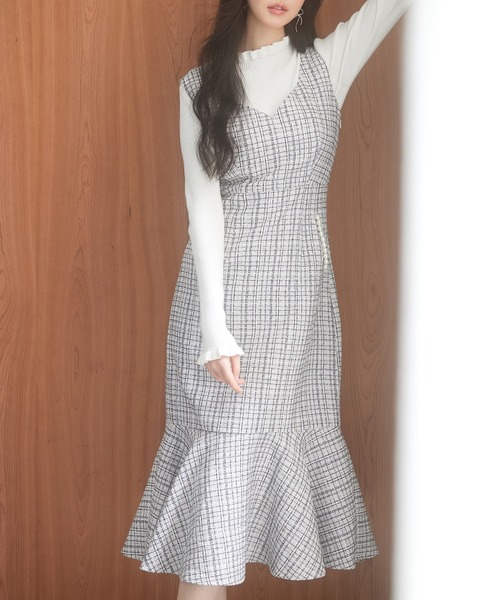 「SAISON DE PAPILLON」 サロペットスカート L ライトブラウン レディース_画像6