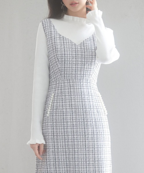 「SAISON DE PAPILLON」 サロペットスカート L ライトブラウン レディース_画像8