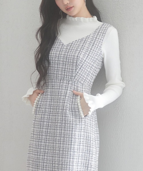 「SAISON DE PAPILLON」 サロペットスカート L ライトブラウン レディース_画像9