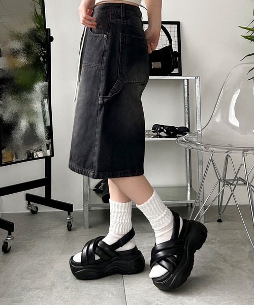 WEGO（ウィゴー） サンダル WEGO/パテッドクロス厚底サンダル