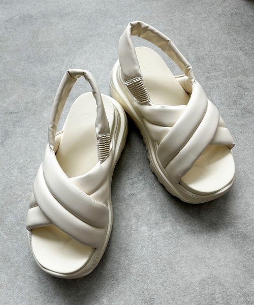 WEGO（ウィゴー） サンダル WEGO/パテッドクロス厚底サンダル