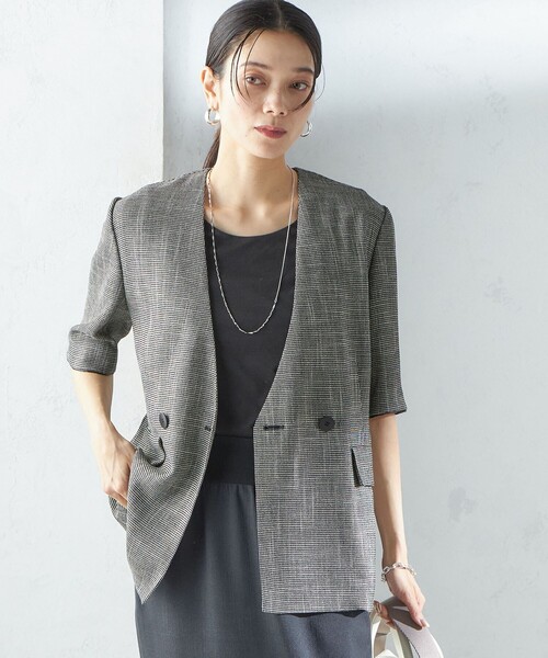 SHIPS（シップス） ジャケット ノーカラージャケット 「手洗い可能