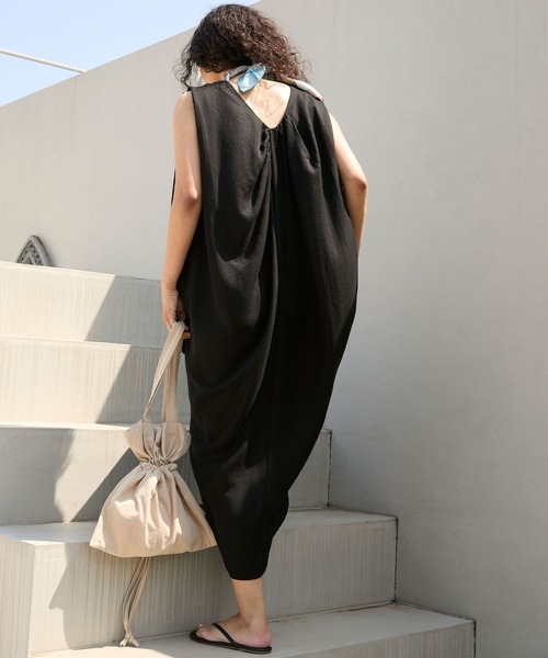 Stroove ワンピース Back design relaxed sleeveless long one