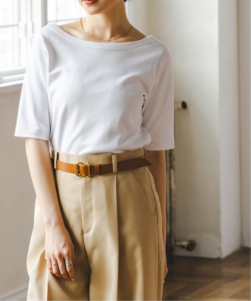 【新品タグ付き】2way スビンコットンソフトスクエアーネックTシャツ NOBLE tシャツ 「追加」スビンコットンソフトスクエアーネックT