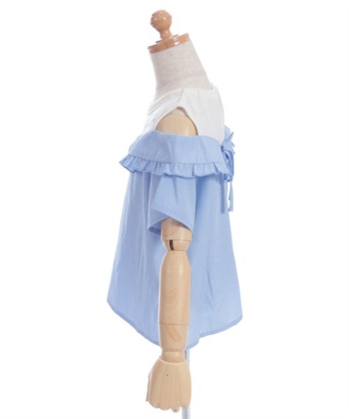 axes femme（アクシーズ ファム） ブラウス シャツ 柄切替レイヤード風