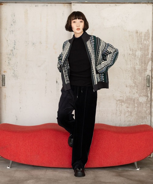 「niko and...」 ニットカーディガン LARGE チャコール レディース_画像2